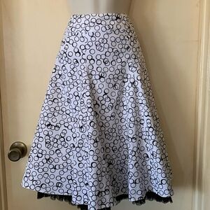 Carlisle black and white cotton sateen with tulle size 2